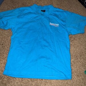 blue balenciaga kids shirt